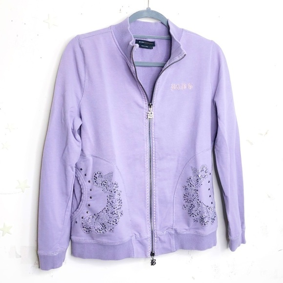 Bcbg Max Azria lavender embellish zip up jacket - Picture 10 of 10